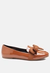 London Rag Pecan Pie Casual Walking Bow Loafers In Tan