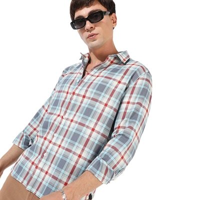 Campus Sutra Men's Checkered Casual Shirt In Multi