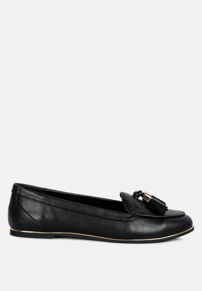 London Rag Cabbose Casual Bow Loafers In Black