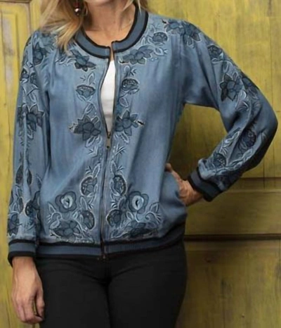 Vintage Collection Spirit Bomber Jacket In Blue Denim