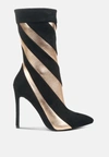 London Rag Moos Straps Pump Boots In Black