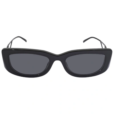 Prada Dark Gray Rectangular Ladies Sunglasses Pr 14ys 1ab5s0 53 In Black / Dark / Gray
