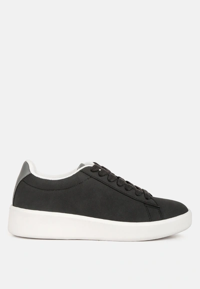 London Rag Minky Lace Up Casual Sneakers In Black