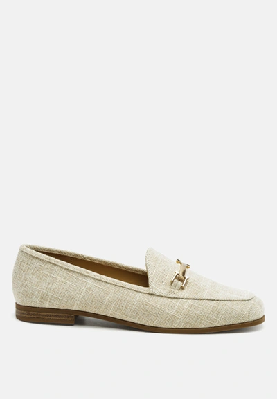 London Rag Zaara Solid Faux Suede Loafers In Beige