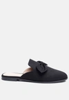 London Rag Dobos Casual Walking Bow Mules In Black