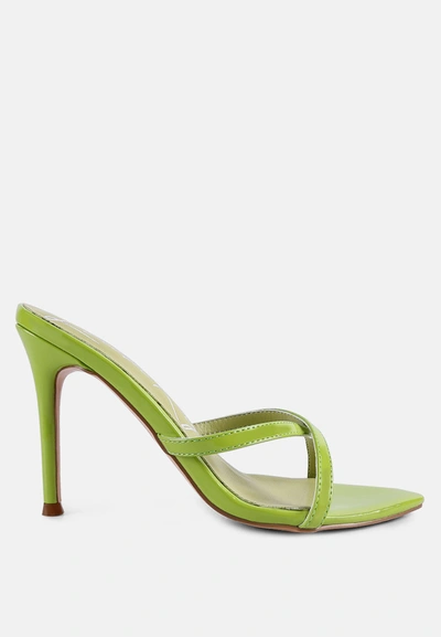 London Rag Spellbound High Heeled Pointed Toe Sandal In Green