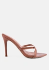 London Rag Spellbound High Heeled Pointed Toe Sandal In Brown