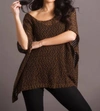 FRENCH KYSS CROCHET PONCHO IN SPICE
