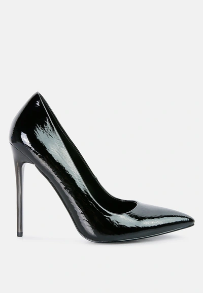 London Rag Personated Stiletto Heel Pumps In Black