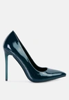 London Rag Personated Stiletto High Heels Pumps Shoes In Blue