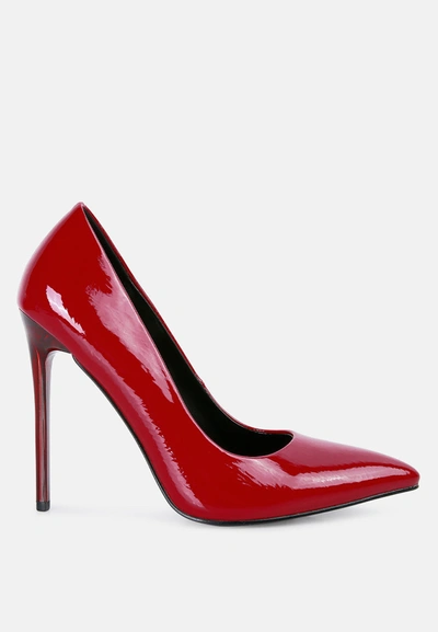 London Rag Personated Stiletto High Heels Pumps Shoes In Red