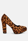 London Rag Delia Seude Block Heel Pumps In Brown