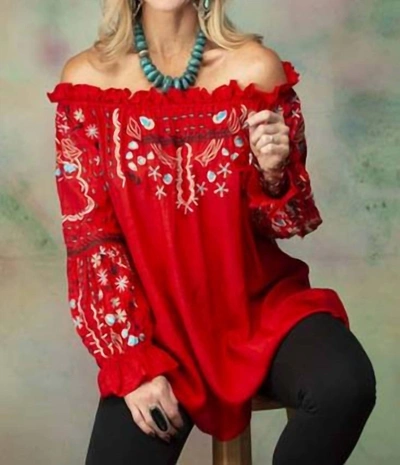 Vintage Collection Women's Kelly Tunic In Ruby Red