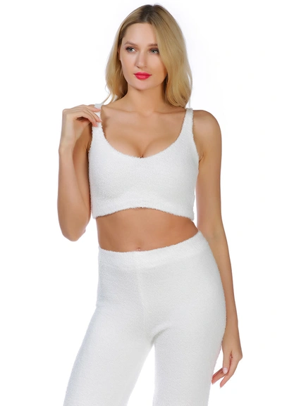 London Rag Casual Solid Crop Top In White