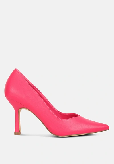 London Rag Rarity Point Toe Stiletto Heeled Pumps In Pink