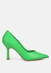 London Rag Rarity Point Toe Stiletto Heeled Pumps In Green