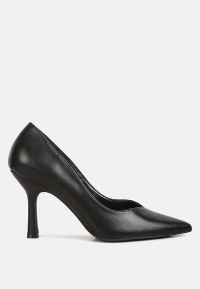 London Rag Rarity Point Toe Stiletto Heeled Pumps In Black