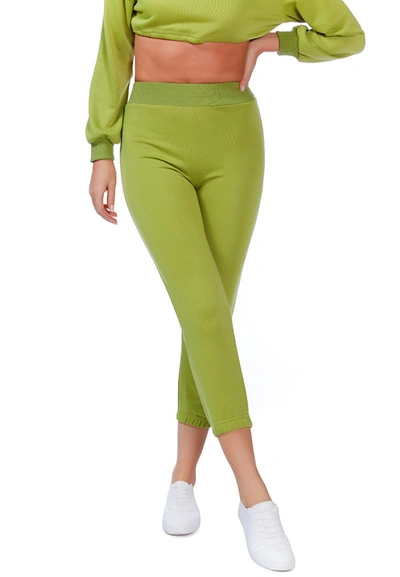London Rag Casual Solid Sweat Pants In Green