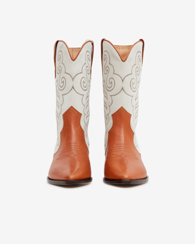 Isabel Marant Duerto Suede Cowboy Boots In Brown