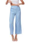 London Rag Watercolour Checks Stretchable Pants In Blue