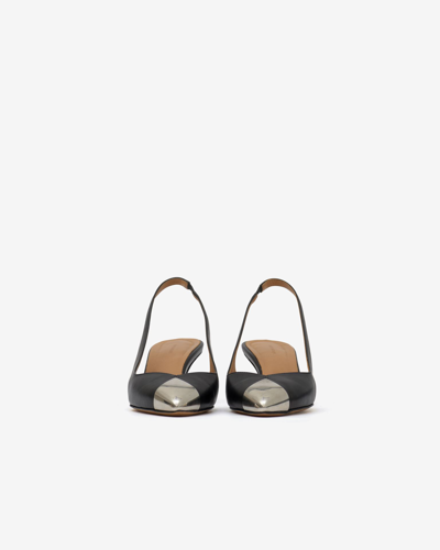 Isabel Marant Pointed Tip Elina Slingbacks In Black