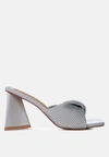 London Rag Cupid Kiss Pleated Twist Strap Sandals In Grey