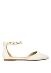 London Rag Buqisi Chain Embellished Flat Sandals In White