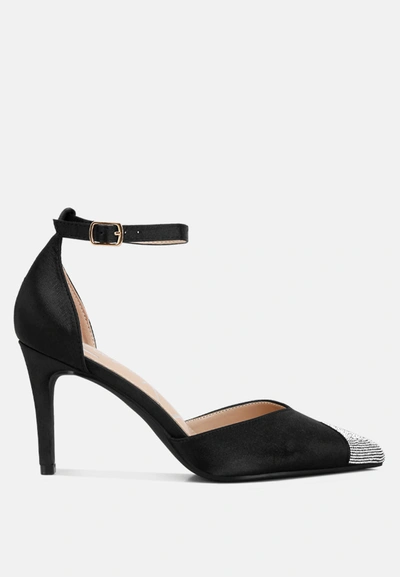 London Rag Everalda Toe Cap Embellished Sandals In Black