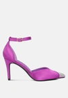 London Rag Everalda Toe Cap Embellished Sandals In Purple