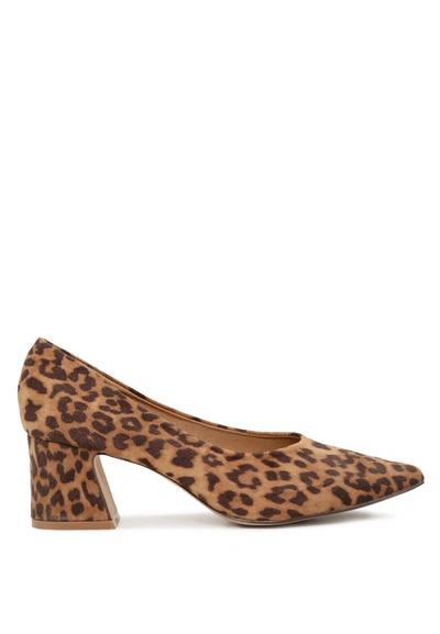 London Rag Delia Seude Block Heel Pumps In Multi