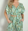 Veronica M Wrap Kimono Top In Tiki In Multi