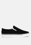London Rag Laszlo Canvas Slip On Sneakers In Black