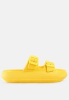 London Rag Loma Hovercraft Buckled Slides In Yellow