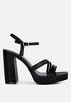 LONDON RAG WHISKERS HIGH HEEL PLATFORM STRAPPY SANDALS