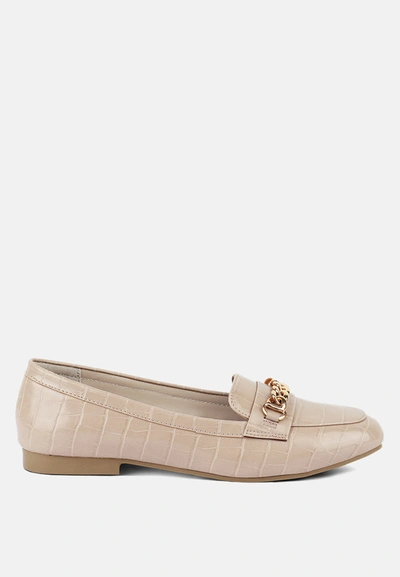 LONDON RAG BRO ZONE CROC METAIL CHAIN LOAFERS