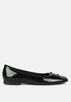 London Rag Nek Embellished Flat Ballerinas In Black