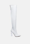 LONDON RAG NOIRE THIGH HIGH LONG BOOTS IN PATENT PU