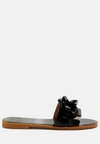 London Rag Caroons Clear Slide Flats In Black