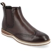 Vance Co. Thorpe Wingtip Chelsea Boot In Brown