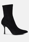 London Rag Tweeple Stiletto Boot With A Pointed Toe In Black
