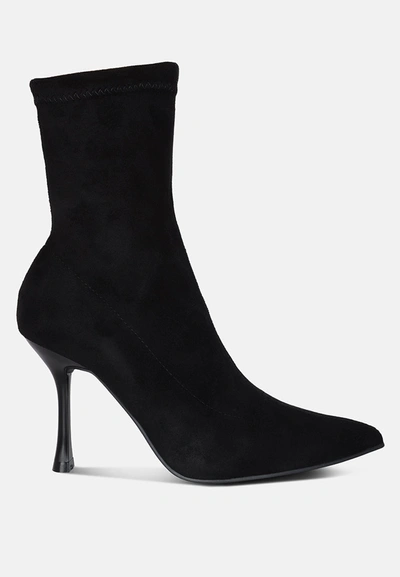 London Rag Tweeple Stiletto Boot With A Pointed Toe In Black