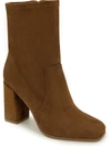 Kenneth Cole New York Jax Stretch Boot Womens Shimmer Square Toe Mid-calf Boots In Brown