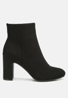 London Rag Alysia Block Heel Ankle Boots In Black