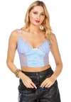 LONDON RAG LACE DETAIL RUCHED CORSET CAMI
