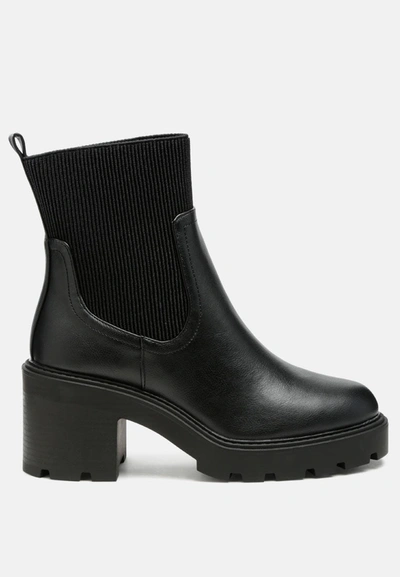 London Rag Liam Sock Chunky Chelsea Boots In Black