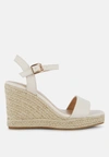 London Rag Augie Woven Wedge Sandals In White