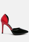 London Rag Candy Cane Patent Pu Slip On Stiletto Heels In Multi