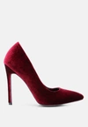 London Rag Janessa Velvet High Heeled Sandals In White