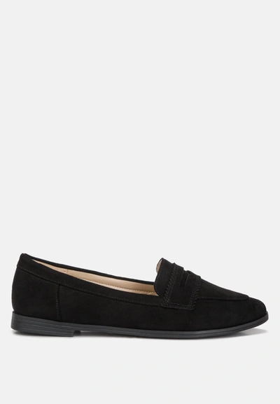 London Rag Pippa Seude Flat Loafers In Black