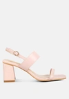 London Rag Kirk Elasticated Gussets Block Heel Sandals In Pink
